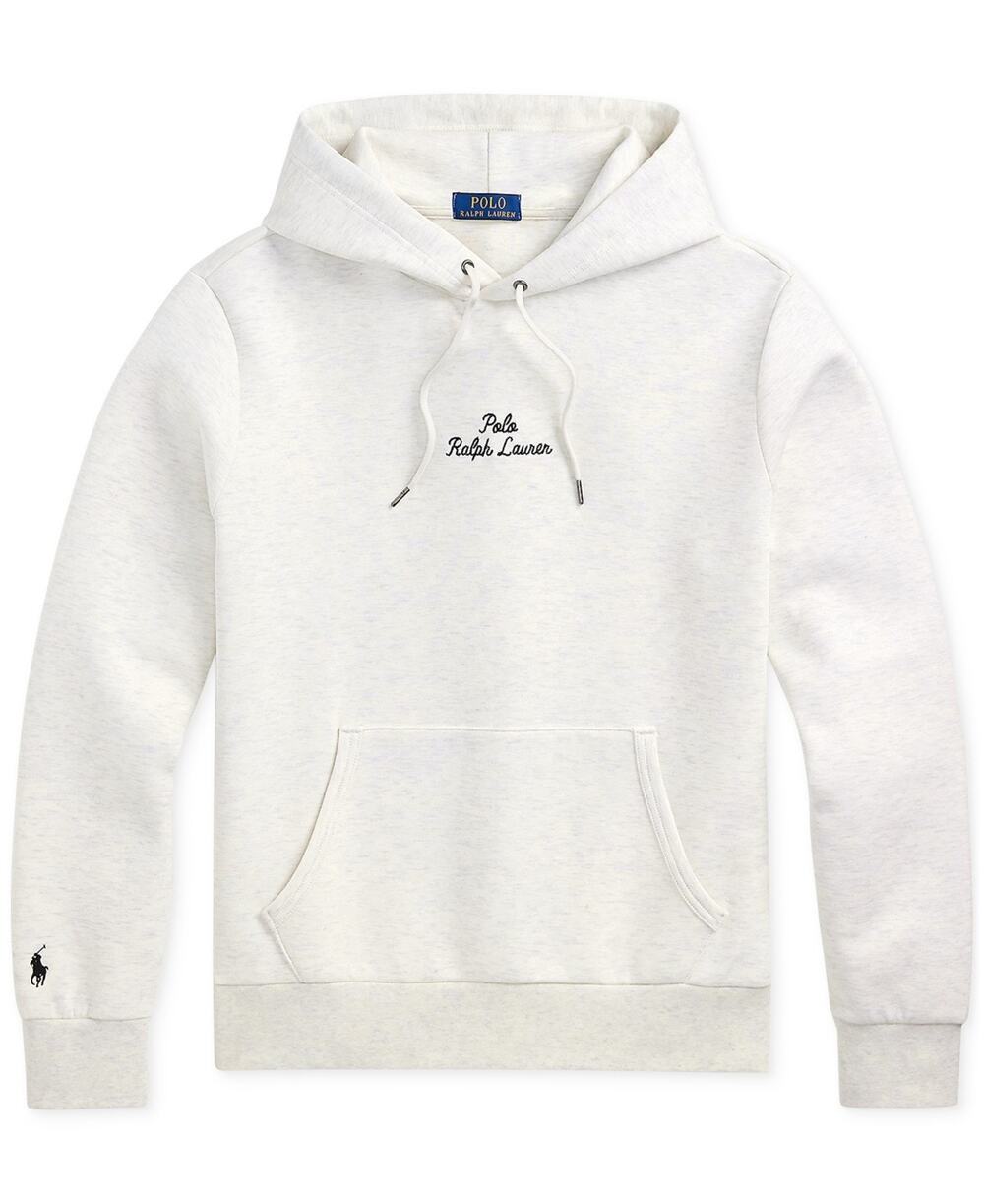 Polo Ralph Lauren Logo Double-Knit Pullover Hoodie Soho Heather Grey Small